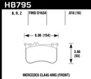 Hawk 14-17 Mercedes-Benz CLA 45 AMG/15-17 Mercedes-Benz GLA 45 AMG HPS 5.0 Front Brake Pads-4