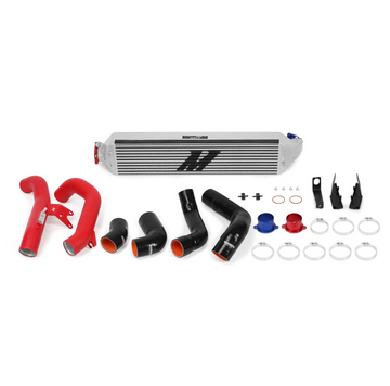 Mishimoto 2016+ Honda Civic 1.5T / 2017+ Honda Civic Si Silver Intercooler Kit w/Red Pipes - 0