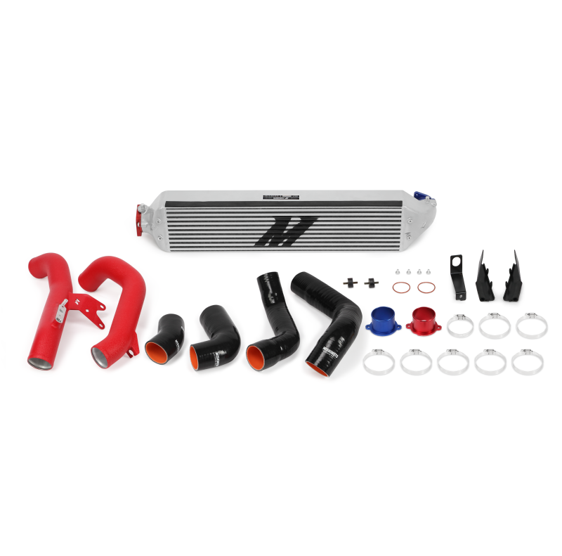 Mishimoto 2016+ Honda Civic 1.5T / 2017+ Honda Civic Si Silver Intercooler Kit w/Red Pipes - 0