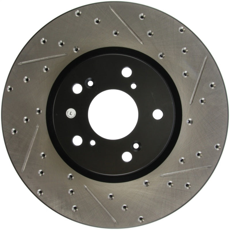 StopTech 04-08 Acura TL (Brembo Caliber) SportStop Slotted &amp; Drilled Left Front Rotor - 0