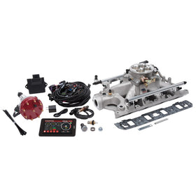 Edelbrock Pro Flo 4 Fuel Injection Kit Seq Port Ford 289-302 ci 550 HP 29 LbHr Injectors Satin - 0