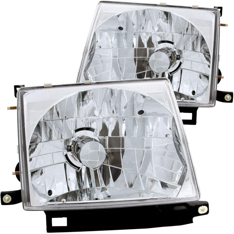 ANZO 1997-2000 Toyota Tacoma Crystal Headlights Chrome - 0