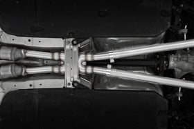MBRP 2022 Kia Stinger 3.3L T304 SS Cat-Back Exhaust- Dual Split Rear Quad Outlet Uses Factory Bezels - 0