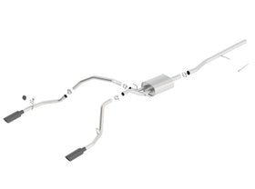 Borla 14 Silv/Sierra C/B Exhaust ATAK 1500 5.3L V8 AT/MT 2&4WD Ext Cab (78.7) WB - Black Chrome - 0