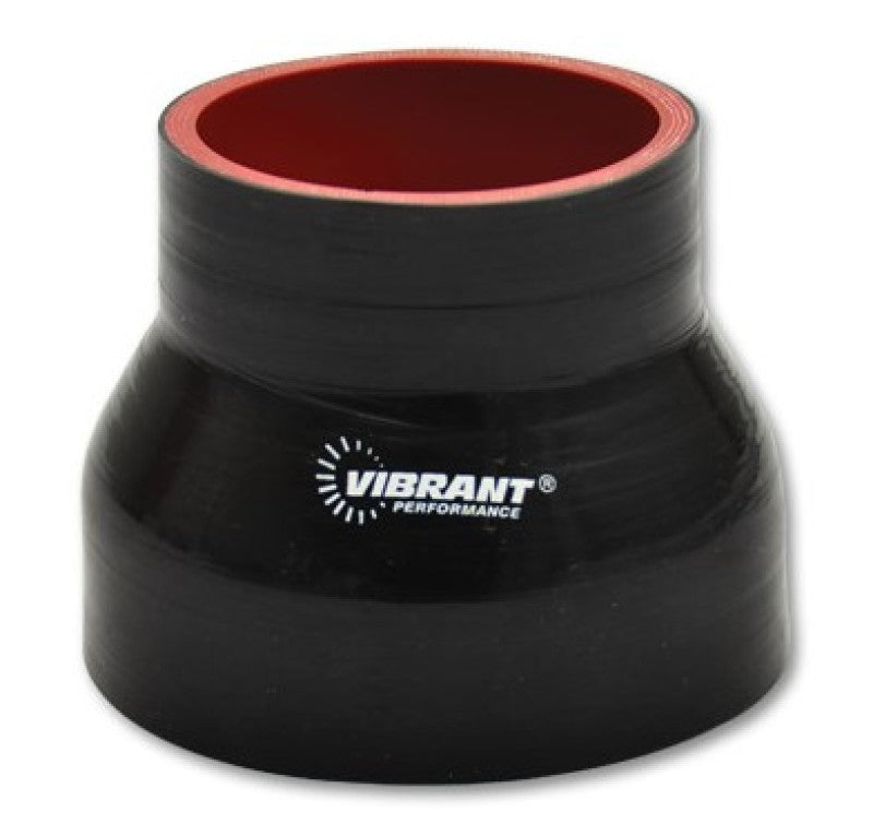 Vibrant 4 Ply Reducer Couper 1.5in ID x 1.375in ID x 3in Long - Black - 0