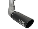 aFe Large Bore-HD 5in DPF Back 409 SS Exhaust System w/Black Tip 2017 Ford Diesel Trucks V8 6.7L(td)-10