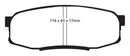 EBC 08+ Lexus LX570 5.7 Yellowstuff Rear Brake Pads-3