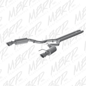 MBRP 15 Ford Mustang GT 5.0 Convertible T409 3in Cat Back Dual Split Rear Exit (Street Version) - 0