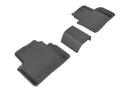 3D MAXpider 16-20 Honda Civic Kagu 2nd Row Floormats - Black-1