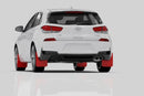 Rally Armor 19-21 Hyundai Elantra GT N Line/i30 Black UR Mud Flap w/Performance Blue Logo-4