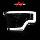 ANZO 2009-2020 Dodge Ram 1500 Full LED Square Projector Headlights w/ Chrome Housing Black Amber-4