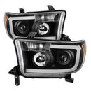 xTune Toyota Tundra 07-13 LED Light Bar Projector Headlights Black PRO-JH-TTU07-LED-BK-2