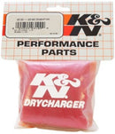K&N Red Drycharger 5.25in x 3in Round Tapered Air Filter Wrap-3