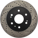 StopTech 05-10 GMC Sierra 1500 (w Rear Drum) / 07-09 GMC Yukon Front Right Slotted & Drilled Rotor-4