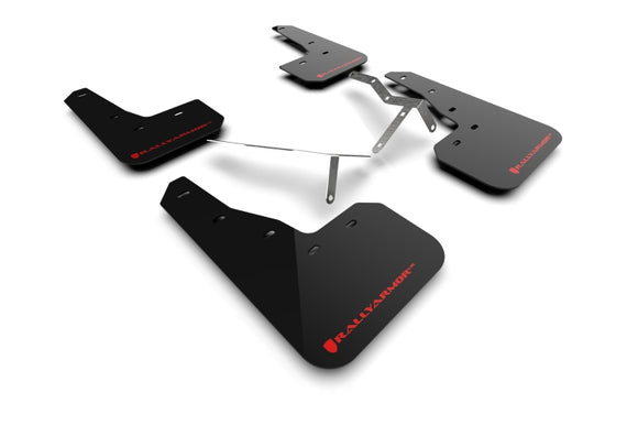 Rally Armor 22-26 Honda Civic/Civic Si/Sport Black UR Mud Flap w/Red Logo