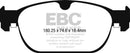EBC 2017+ Volvo S90 2.0L Turbo Redstuff Front Brake Pads-3