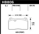 Hawk 16-17 Audi A6 Performance Ceramic Street Front Brake Pads-5