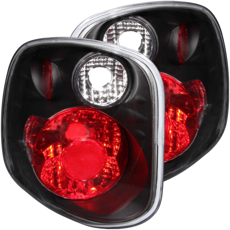 ANZO 2001-2003 Ford F-150 Taillights Black - 0