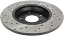 StopTech Power Slot 09-10 Audi A4/A4 Quattro / 08-10 A5 / 10 S4 Rear Left Drilled & Slotted Rotor-2