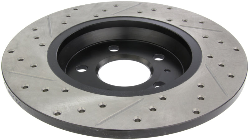 StopTech Power Slot 09-10 Audi A4/A4 Quattro / 08-10 A5 / 10 S4 Rear Left Drilled & Slotted Rotor - 0