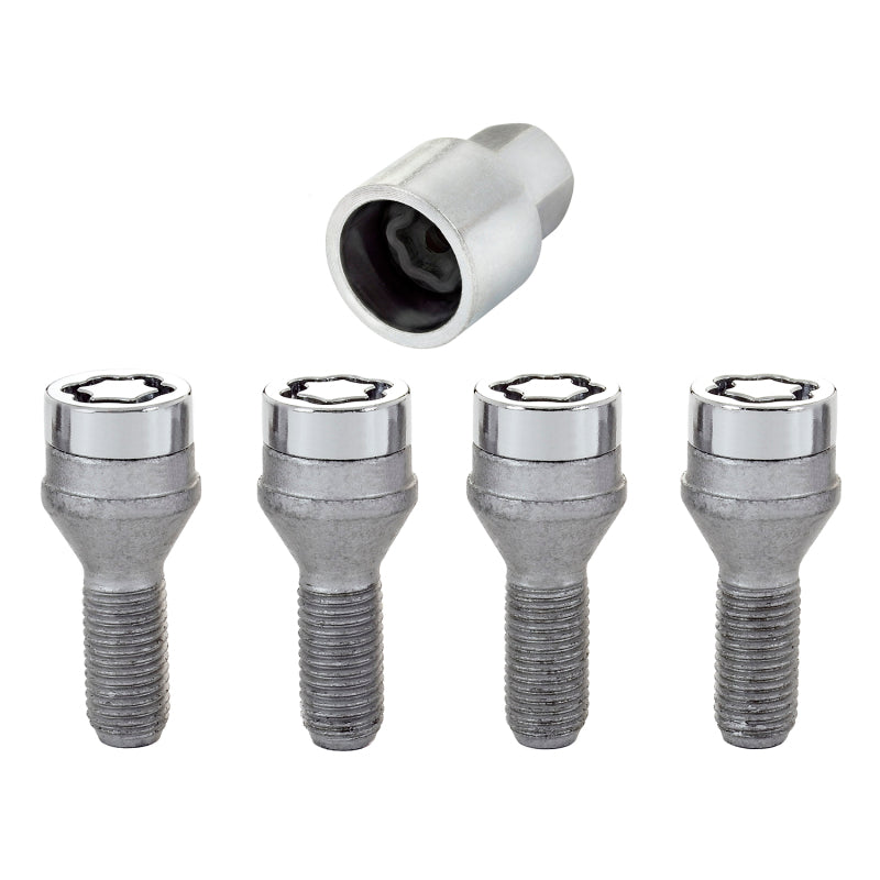 McGard Wheel Lock Bolt Set - 4pk. (Cone Seat) M12X1.25 / 19mm Hex / 25.6mm Shank Length - Chrome - 0