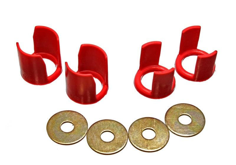 Energy Suspension 89-94 Nissan 240SX (S13) Red Rear Subframe Insert Set - a supplement to the subfra - 0