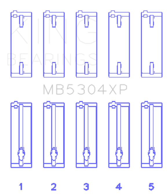 King Engine Bearings Mazda B6/B6-T/ZM/B3/B5 Main Bearing Set - Size STDX