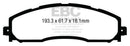 EBC 13+ Ford F250 (inc Super Duty) 6.2 (2WD) Yellowstuff Rear Brake Pads-5