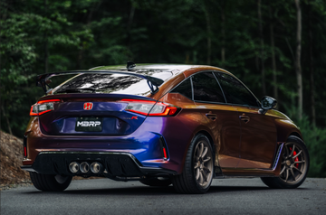 MBRP 23-24 Honda Civic Type R 2.0L T304 SS 3in Cat-Back Exhaust Triple Center Outlet w/ Carbon Tips - 0