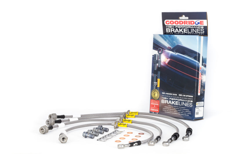 Goodridge 17-20 Honda Civic Si (Si Model Only) Stainless Steel Brake Line Kit - 0