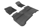 3D MAXpider 2014-2019 Chevrolet Silverado Crew Cab Kagu 1st & 2nd Row Floormats - Black-1