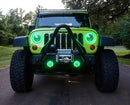 Oracle 7in High Powered LED Headlights - Black Bezel - Green-7