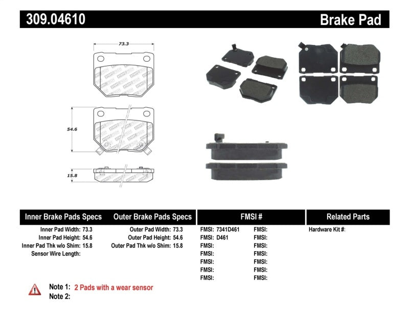 StopTech Performance 06-07 WRX Rear Brake Pads - 0