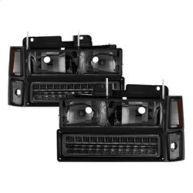 xTune 92-94 Blazer Full Size Corner/LED Bumper Headlights Smoke HD-JH-CCK88-LED-AM-SM-SET - 0