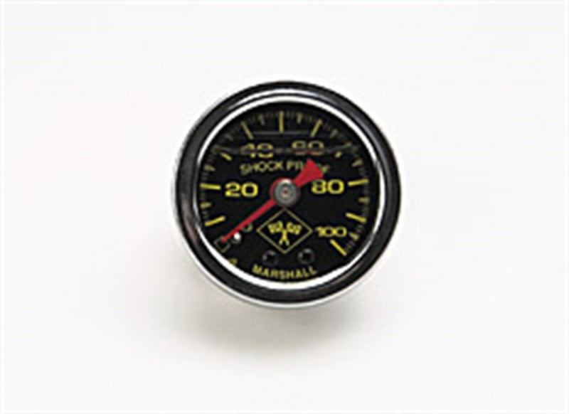 Russell Performance 100 psi fuel pressure gauge black face chrome case (Liquid-filled) - 0