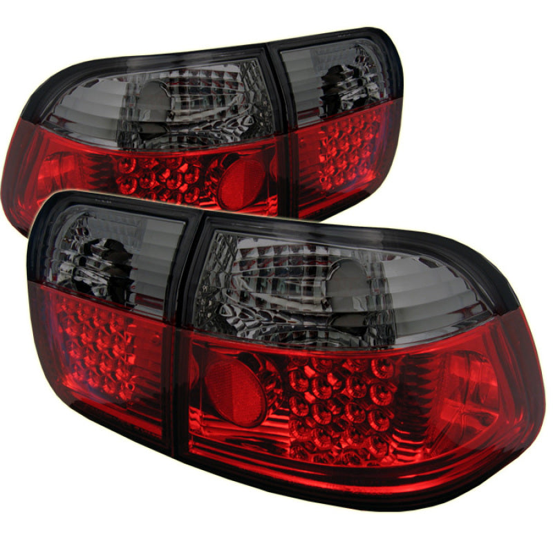 Spyder Honda Civic 96-98 4Dr LED Tail Lights Red Smoke ALT-YD-HC96-4D-LED-RS - 0