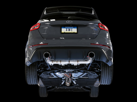 AWE Tuning Ford Focus RS Track Edition Cat-Back Exhaust - Chrome Silver Tips