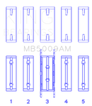 King Engine Bearings Ford Fiesta 1.25i (ZETEC) Crankshaft Main Bearing Set-2