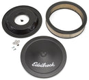 Edelbrock Air Cleaner Pro-Flo Series Round Steel Top Paper Element 14In Dia X 3 75In Dropped Base-3