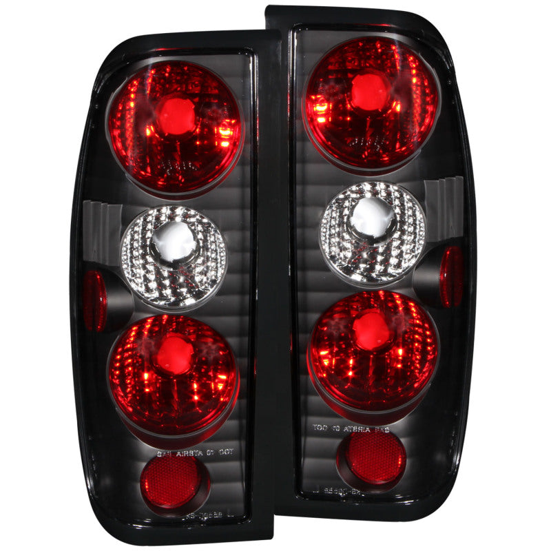 ANZO 1998-2004 Nissan Frontier Taillights Black - 0