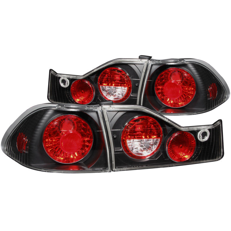 ANZO 1998-2000 Honda Accord Taillights Black - 0