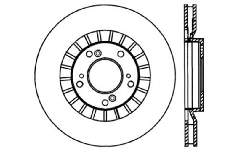 StopTech 00-09 S2000 Slotted & Drilled Left Front Rotor - 0