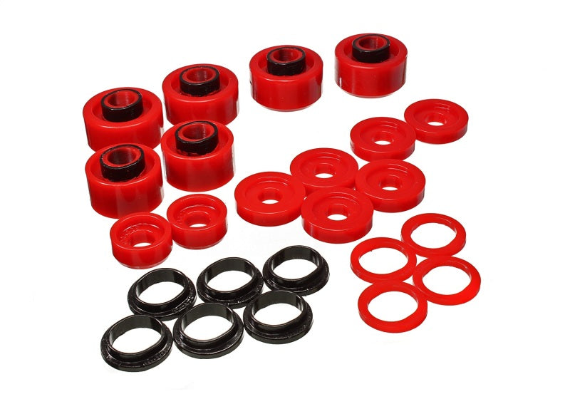 Energy Suspension 05-07 Ford F250/F350 2/4WD Red Body Mount Set - 0