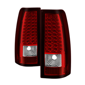 xTune Chevy Silverado 1500/2500/3500 99-02 LED Tail Lights Red Clear ALT-ON-CS99-LED-RC - 0
