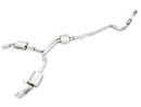 AWE Tuning Audi B9 A4 Touring Edition Exhaust Dual Outlet - Chrome Silver Tips (Includes DP)-1