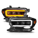 ANZO 16-22 Toyota Tacoma SR/SR5 ONLY Full LED Proj Headlights w/Light Bar Seq. Blk w/Initiation Lgt-4