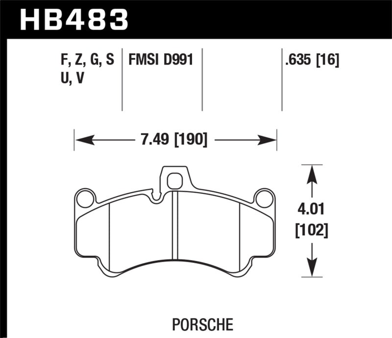 Hawk 08 Porsche 911 Targa 4/4S/03-05 911 GT2/04-08 GT3/07-08 Turbo DTC-70 Race Front Brake Pads - 0