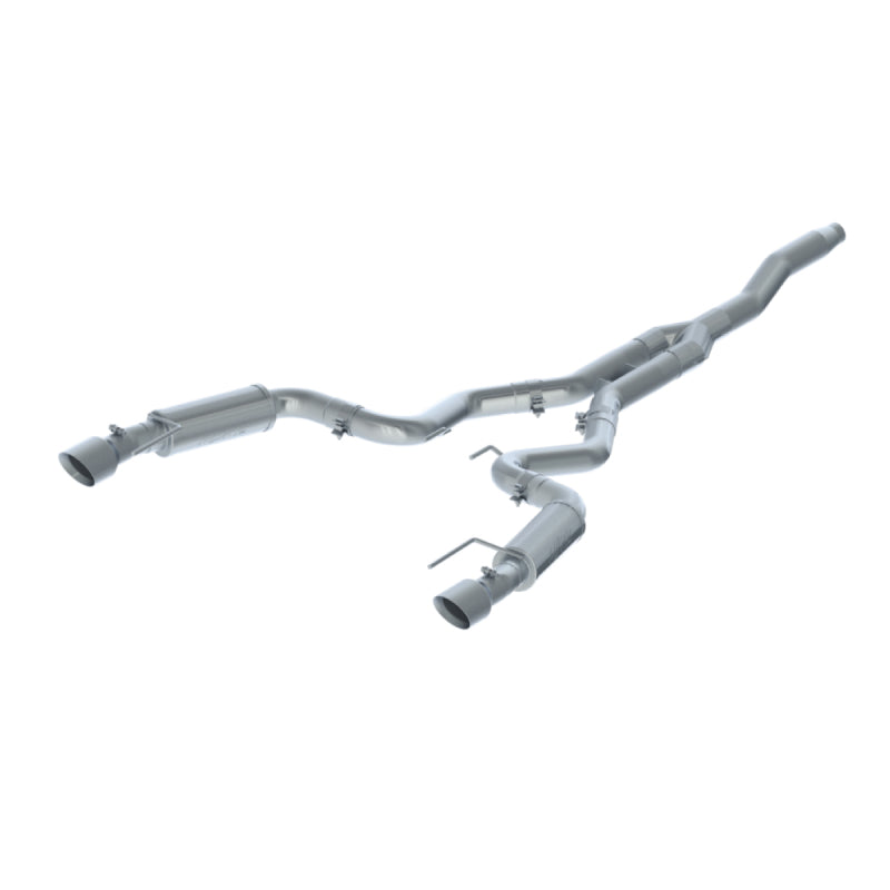 MBRP 15-18 Ford Mustang EcoBoost 2.3L T409 3in Cat Back Dual Split Rear Exit (Race Version) - 0