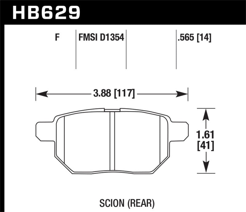 Hawk 08-15 Scion xB HPS 5.0 Rear Brake Pads - 0