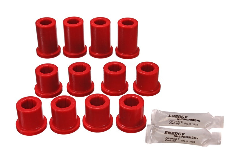 Energy Suspension 84-85 Toyota 4Runner 2 & 4WD Red Front Leaf Spring Bushing Set - 0